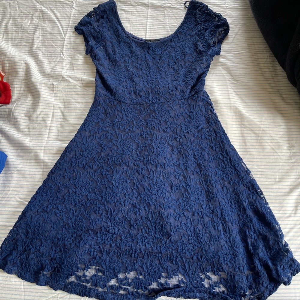 Blue lace dress